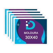 Kit 5 Molduras Brancas 30x40 Com Fundo Em Eucatex Para Decoração e Arte Artesanal Kit 5 Molduras Brancas 30x40 Com Fundo Em Eucatex Para Decoração e Arte Artesanal