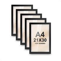 Kit 5 Molduras Certificado Fotos Decoração Parede Quadro Kit 5 Molduras Certificado Fotos Decoração Parede Quadro