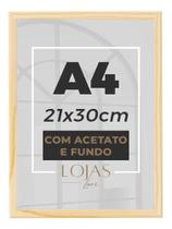 Kit 5 Molduras Preta Quadro A4 Certificados C/ Acetato 21x30