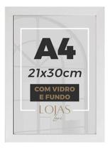 Kit 5 Molduras Vidro A4 21x30 Porta Certificado Diploma Foto