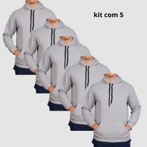 Kit 5 Moletons Unisex Com Capuz Estilo Urbano Casual