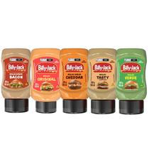 Kit 5 Molho Billy & Jack Original, Bacon, Cheddar, Verde e Tasty