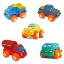 Kit 5 Mordedor Para Bebe Em Vinil Soft Car Brinquedo Infantil Sortidos