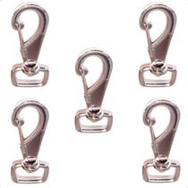 Kit 5 Mosquetões 20mm Base Quadrada Resistente para Camping, Bolsas, Mochilas e Acessórios
