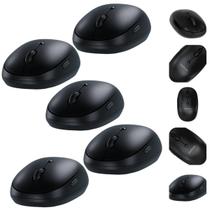 Kit 5 Mouse Sem Fio MSI 100 Intelbras Preto 2.4GHz Ajuste DPI Silencioso NF Empresa