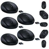 Kit 5 Mouse Sem Fio MSI 200 Intelbras Alta Precisão Ajuste DPI Agilidade Cliques Silenciosos NF