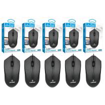 Kit 5 Mouse Usb Optico 1600dpi 3 Botões Pc Notebook Preço de Atacado Revenda