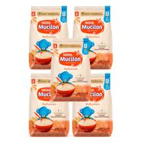Kit 5 Mucilon Multicereais Cereal Infantil Sachê 180g