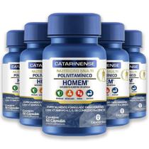 Kit 5 Multipolivitamínico Homem Catarinense 60 Cápsulas Kit 5 Multipolivitamínico Homem Catarinense 60 Cápsulas
