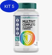 Kit 5 Multivitamínico Multivit Completo 22Vitamin+Minerais