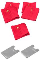 Kit 5 Munhequeira em Poliéster Academia Esportes e 2 Porta Cartão Celular Kit 5 Munhequeira em Poliéster Academia Esportes e 2 Porta Cartão Celular