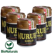 Kit 5 Mururé Gold Original 20 Caps Suplemento Nutricional Natural