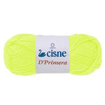 Kit 5 Novelos Lã Cisne D'Primera Cor 254 Amarelo Neon