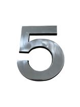 Kit 5 Números P/ Residência Em Alumínio Maciço Com 15cm