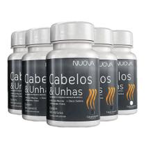 Kit 5 Nuova Cabelos e Unhas Biotina Catarinense 60 cápsulas