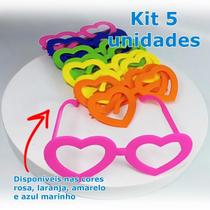 Kit 5 Óculos Coração De Festa Casamento Bloquinho