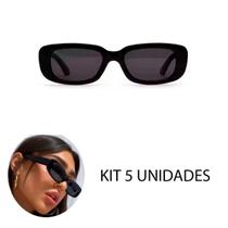 Kit 5 Óculos De Sol Retrô Vintage Proteção Uv Unissex Top