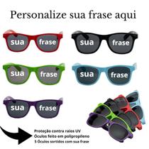 Kit 5 Óculos Preto Lente Personalisada Sortido Ou Escolha