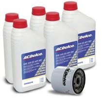 Kit 5 Oleo 5w30 Filtro Acdelco Astra 2.0 Flex 8v s10 2.4 8v2.4 zafira 8v2.0 378k5 Kit 5 Oleo 5w30 Filtro Acdelco Astra 2.0 Flex 8v s10 2.4 8v2.4 zafira 8v2.0 378k5
