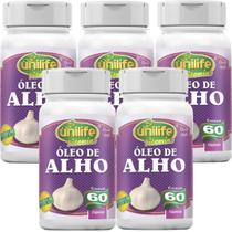 Kit 5 Óleo De Alho 350mg 300 Cáps - Unilife