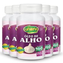 Kit 5 Óleo De Alho 350Mg Unilife 100 Cápsulas