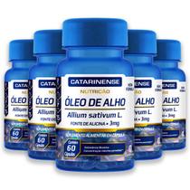 Kit 5 Óleo de Alho 3mg Catarinense 60 Cápsulas