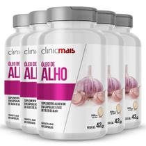 Kit 5 Óleo de Alho 500mg Clinicmais 60 cápsulas - Chá Mais