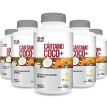 Kit 5 Óleo de cartamo + óleo de coco 1000mg Clinicmais 120 cápsulas - Chá Mais