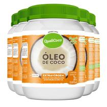 Kit 5 Óleo de Coco Extra Virgem Qualicoco 1 Litro