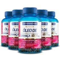 Kit 5 Óleo de Linhaça 1000mg Catarinense 120 cápsulas Kit 5 Óleo de Linhaça 1000mg Catarinense 120 cápsulas