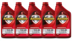 Kit 5 Óleo De Motor Havoline 15w40 Semissintético Api Sl