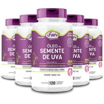 Kit 5 Óleo De Semente De Uva Unilife 120 Cápsulas 1000Mg