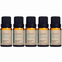 Kit 5 Óleo Essencial Menta Piperita Puro e Natural Via Aroma 10ml Kit 5 Óleo Essencial Menta Piperita Puro e Natural Via Aroma 10ml