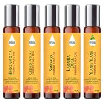 Kit 5 Óleos Essênciais Roll On - Meditação - Pronto Para Uso Kit 5 Óleos Essênciais Roll On - Meditação - Pronto Para Uso