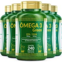Kit 5 Omega 3 1000Mg Green Hf Suplements 240 Capsulas