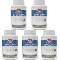 Kit 5 Ômega 3 - 120 Cápsulas 1g - Vitafor Kit 5 Ômega 3 - 120 Cápsulas 1g - Vitafor