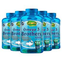Kit 5 Ômega 3 Brothers 1200mg Unilife 180 cápsulas Kit 5 Ômega 3 Brothers 1200mg Unilife 180 cápsulas