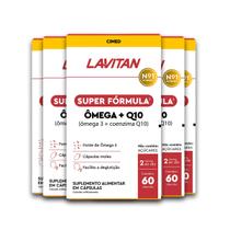 Kit 5 Ômega 3 + Coenzima Q10 Lavitan 60 Cápsulas Kit 5 Ômega 3 + Coenzima Q10 Lavitan 60 Cápsulas