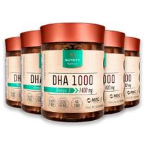 Kit 5 Ômega 3 DHA 1000 1400mg Nutrify 60 Cápsulas