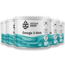 Kit 5 Ômega 3 DHA Vegano Ocean Drop 120 Cápsulas