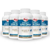 Kit 5 Ômega 3 EPA DHA Vitafor 240 Cápsulas