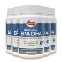 Kit 5 Ômega 3 EPA DHA Vitafor 60 Cápsulas Kit 5 Ômega 3 EPA DHA Vitafor 60 Cápsulas
