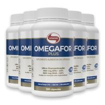 Kit 5 Omegafor Plus Vitafor 120 Cápsulas