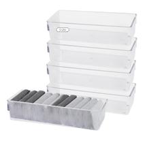 KIt 5 Organizador De Gavetas Acrilico Meia Cueca Roupas KIt 5 Organizador De Gavetas Acrilico Meia Cueca Roupas