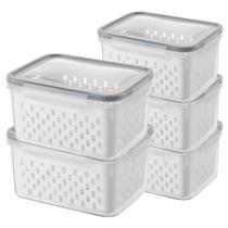 Kit 5 Organizador de Geladeira 3,3 Litros Porta Legumes Frutas Verduras Kit 5 Organizador de Geladeira 3,3 Litros Porta Legumes Frutas Verduras