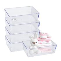 Kit 5 Organizador De Guarda Roupa Closet Gavetas Roupas Intimas