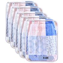 Kit 5 Organizador Jaquetas Suéter Roupa De Neve Mantas Roupas Casacos Zíper Empilhável Guarda Roupa Viagem Mala - TAM G Kit 5 Organizador Jaquetas Suéter Roupa De Neve Mantas Roupas Casacos Zíper Empilhável Guarda Roupa Viagem Mala - TAM G