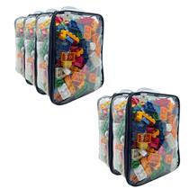 Kit 5 Organizadores de Brinquedo de Praia Quarto Armário Bagagem Viagem Frasqueira PVC