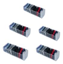 Kit 5 Organizadores De Gaveta Colmeia Calcinha Cueca Meia Co