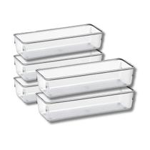 Kit 5 Organizadores de Gavetas Modular 5 Porta Joias Colares